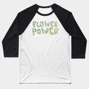flower power retro pattern Baseball T-Shirt
